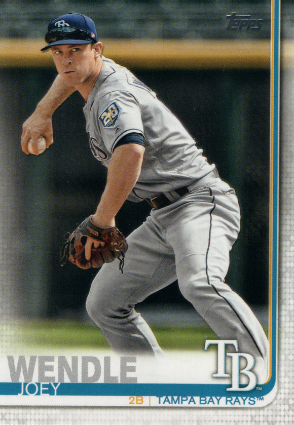#121 Joey Wendle Tampa Bay Rays 2019 Topps Series 1 Baseball Card