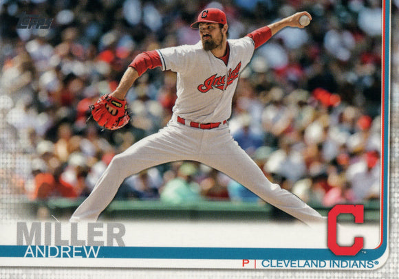 #293 Andrew Miller Cleveland Indians 2019 Topps Series 1 Baseball Card DAY