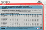 #213 Juan Soto Trophy Washington Nationals 2019 Topps Series 1 Baseball Card DAZ