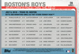 #28 Beantown's Finest Take The Field Boston's Boys Boston Red Sox 2019 Topps Series 1 Baseball Card DAZ