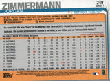 #249 Jordan Zimmermann Detroit Tigers 2019 Topps Series 1 Baseball Card DAZ