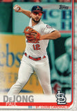 #125 Paul DeJong St Louis Cardinals 2019 Topps Series 1 Baseball Card DAZ