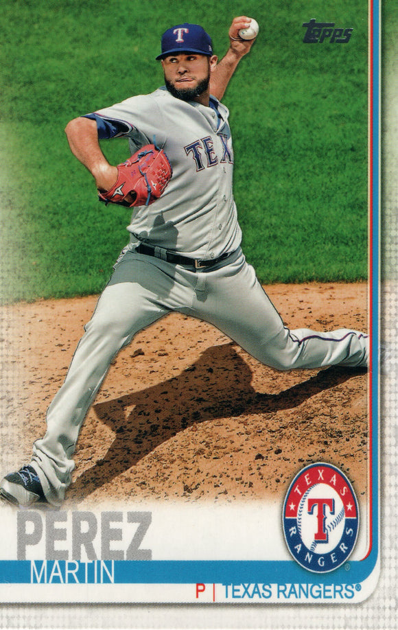 #219 Martin Perez Texas Rangers 2019 Topps Series 1 Baseball Card EAA