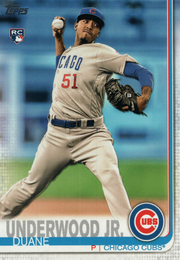 #315 Duane Underwood Jr. Rookie Chicago Cubs 2019 Topps Series 1 Baseball Card EAA