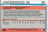 #315 Duane Underwood Jr. Rookie Chicago Cubs 2019 Topps Series 1 Baseball Card EAA