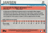 #67 Danny Jansen Rookie Toronto Blue Jays 2019 Topps Series 1 Baseball Card EAA