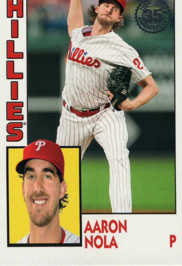 T84-74 Aaron Nola Philadelphia Phillies 2019 Topps Series 1 Baseball Card EAA