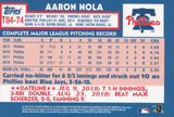 T84-74 Aaron Nola Philadelphia Phillies 2019 Topps Series 1 Baseball Card EAA