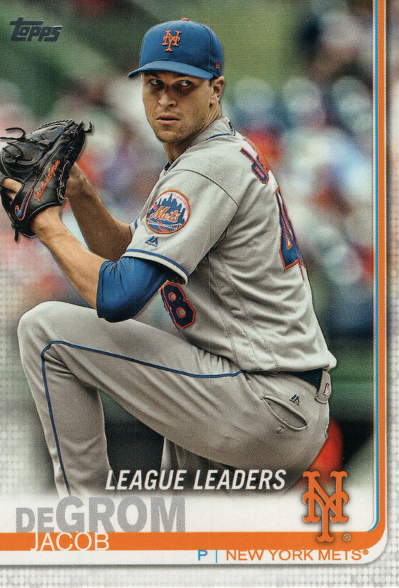 #19 Jacob DeGrom New York Mets 2019 Topps Series 1 Baseball Card EAA