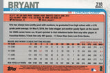 #210 Kris Bryant Chicago Cubs 2019 Topps Series 1 Baseball Card EAA