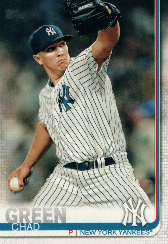 #25 Chad Green New York Yankees 2019 Topps Series 1 Baseball Card EAB