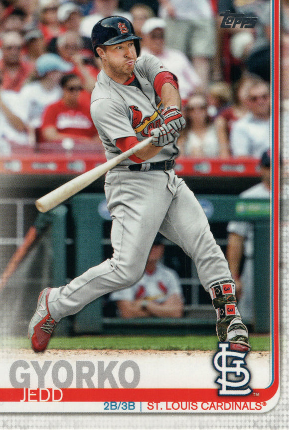 #261 Jedd Gyorko St Louis Cardinals 2019 Topps Series 1 Baseball Card EAC