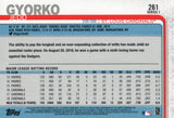#261 Jedd Gyorko St Louis Cardinals 2019 Topps Series 1 Baseball Card EAC
