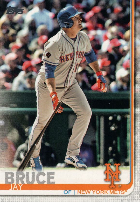 #44 Jay Bruce New York Mets 2019 Topps Series 1 Baseball Card EAC