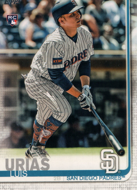 #192 Luis Urias Rookie San Diego Padres 2019 Topps Series 1 Baseball Card EAC