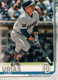 #192 Luis Urias Rookie San Diego Padres 2019 Topps Series 1 Baseball Card EAC