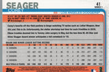 #41 Corey Seager Los Angeles Dodgers 2019 Topps Series 1 Baseball Card EAC