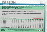 #241 James Paxton Seattle Mariners 2019 Topps Series 1 Baseball Card EAC