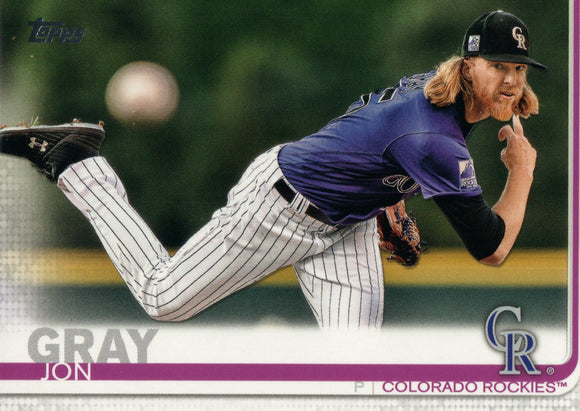 #73 Jon Gray Colorado Rockies 2019 Topps Series 1 Baseball Card EAC