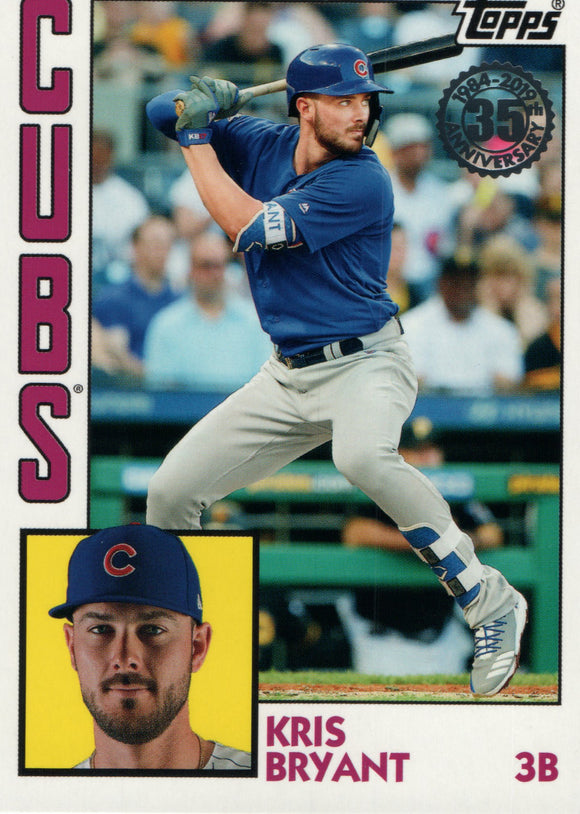 T84-44 Kris Bryant Chicago Cubs 2019 Topps Series 1 Baseball Card EAC