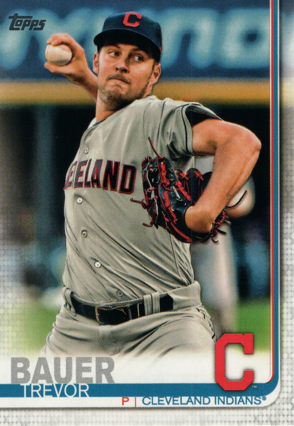 #110 Trevor Bauer Cleveland Indians 2019 Topps Series 1 Baseball Card EAD