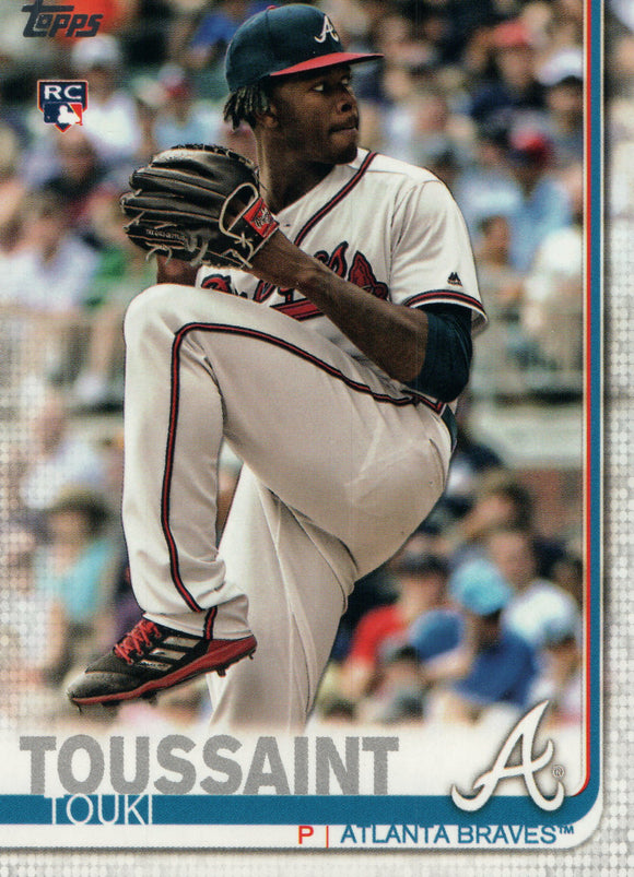 #61 Touki Toussaint Rookie Atlanta Braves 2019 Topps Series 1 Baseball Card EAD