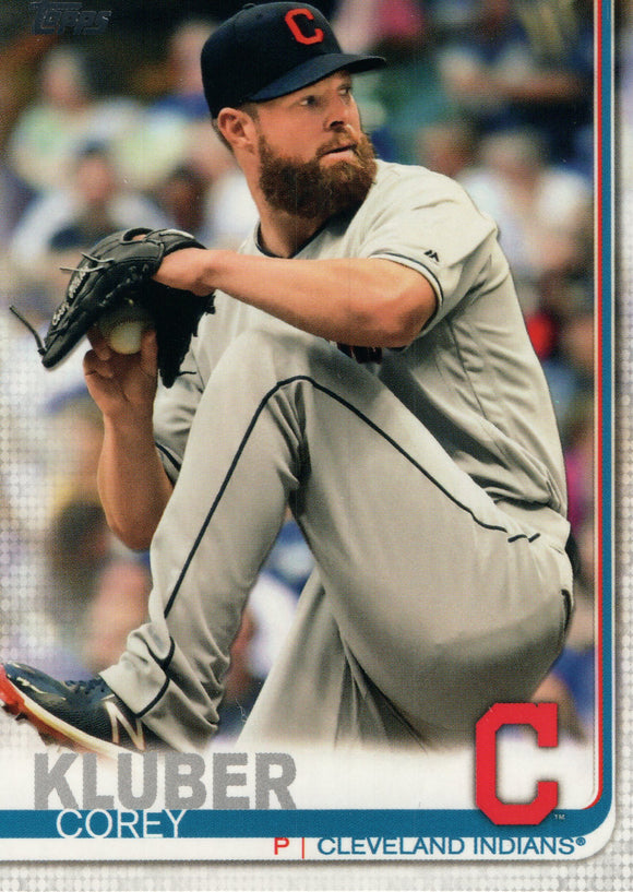 #336 Corey Kluber Cleveland Indians 2019 Topps Series 1 Baseball Card EAD