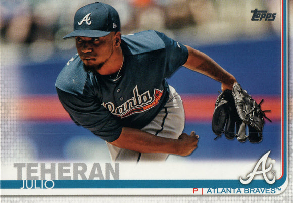 #118 Julio Teheran Atlanta Braves 2019 Topps Series 1 Baseball Card EAE