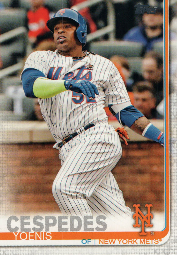 #128 Yoenis Cespedes New York Mets 2019 Topps Series 1 Baseball Card EAE