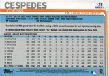 #128 Yoenis Cespedes New York Mets 2019 Topps Series 1 Baseball Card EAE