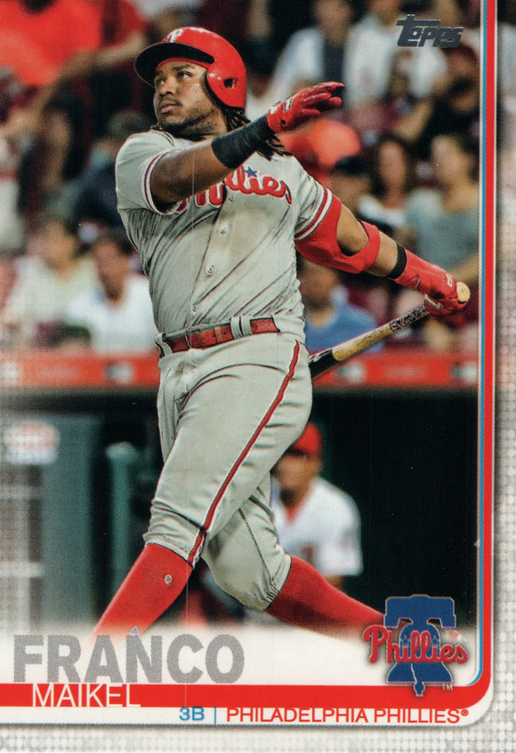 #327 Maikel Franco Philadelphia Phillies 2019 Topps Series 1 Baseball Card EAF
