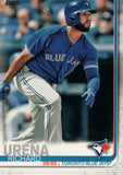 #39 Richard Urena Toronto Blue Jays 2019 Topps Series 1 Baseball Card EAF