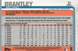 #51 Michael Brantley Cleveland Indians 2019 Topps Series 1 Baseball Card EAF