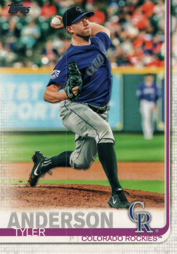 #2 Tyler Anderson Colorado Rockies 2019 Topps Series 1 Baseball Card EAF