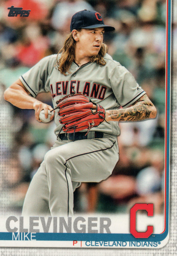 #199 Mike Clevinger Cleveland Indians 2019 Topps Series 1 Baseball Card EAG