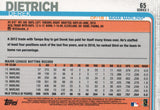 #65 Derek Dietrich Miami Marlins 2019 Topps Series 1 Baseball Card EAG