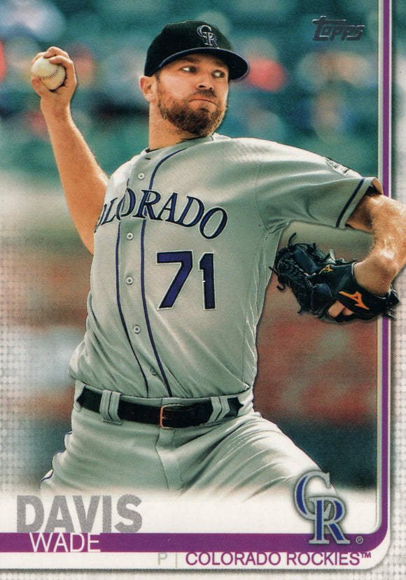 #81 Wade Davis Colorado Rockies 2019 Topps Series 1 Baseball Card EAH