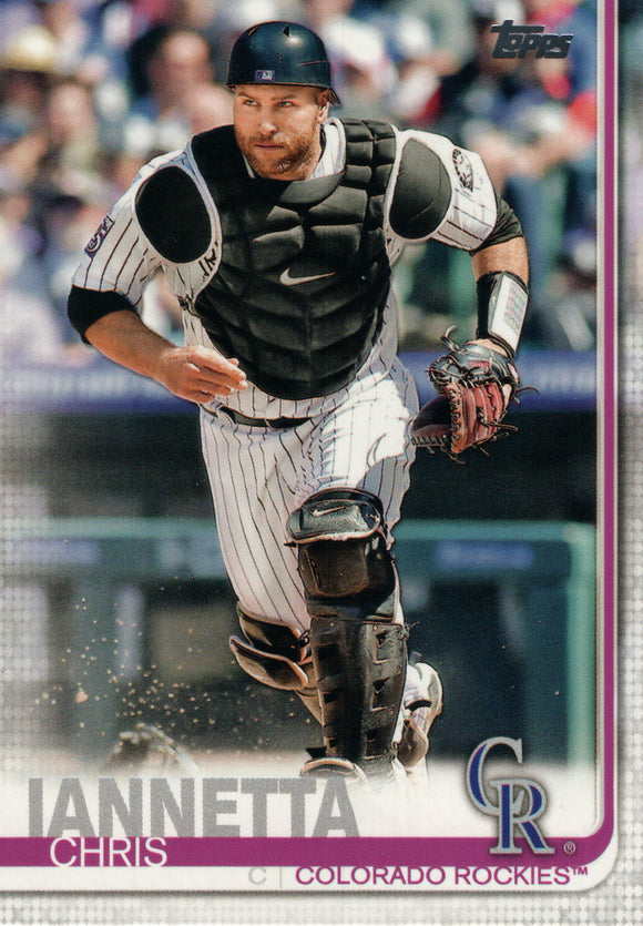#346 Chris Iannetta Colorado Rockies 2019 Topps Series 1 Baseball Card EAH