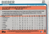 #271 Shane Bieber Future Stars Cleveland Indians 2019 Topps Series 1 Baseball Card EAH