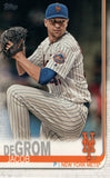 #200 Jacob DeGrom New York Mets 2019 Topps Series 1 Baseball Card EAH
