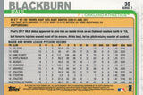 #36 Paul Blackburn Oakland Athletics 2019 Topps Series 1 Baseball Card EAH