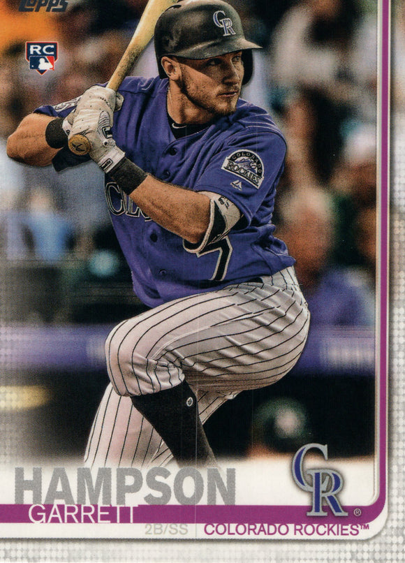 #85 Garrett Hampson Rookie Colorado Rockies 2019 Topps Series 1 Baseball Card EAH
