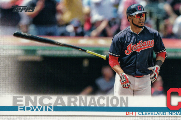 #42 Edwin Encarnacion Cleveland Indians 2019 Topps Series 1 Baseball Card EAI