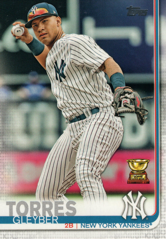 #7 Gleyber Torres Trophy New York Yankees 2019 Topps Series 1 Baseball Card EAI