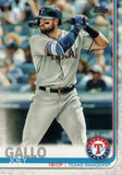 #112 Joey Gallo Texas Rangers 2019 Topps Series 1 Baseball Card EAI