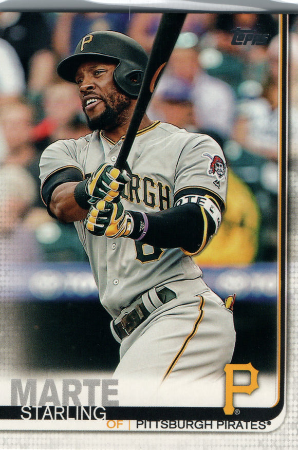 #523 Starling Marte Pittsburgh Pirates 2019 Topps Series 1 Baseball Card EAI