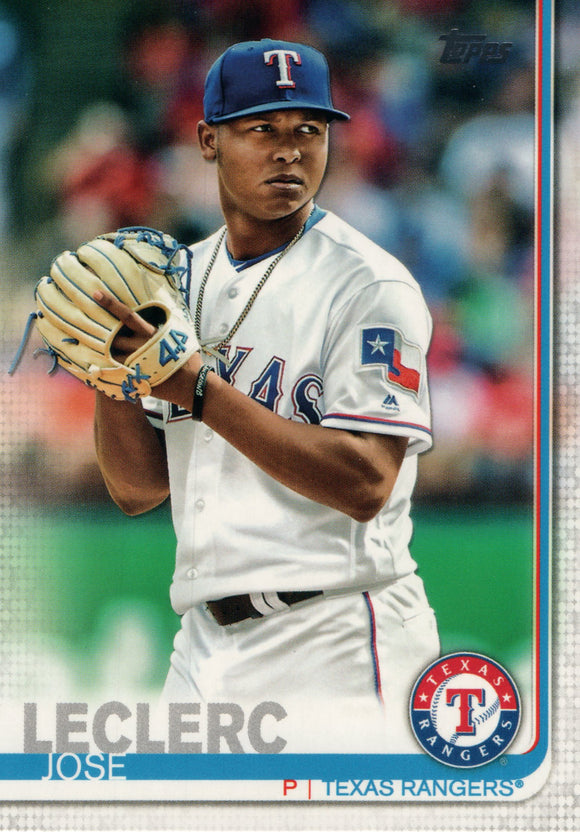 #174 Jose Leclerc Texas Rangers 2019 Topps Series 1 Baseball Card EAI