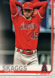 #340 Tyler Skaggs Los Angeles Angels 2019 Topps Series 1 Baseball Card EAI