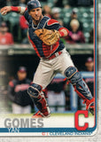 #143 Yan Gomes Cleveland Indians 2019 Topps Series 1 Baseball Card EAI