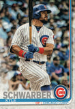 #349 Kyle Schwarber Chicago Cubs 2019 Topps Series 1 Baseball Card EAJ